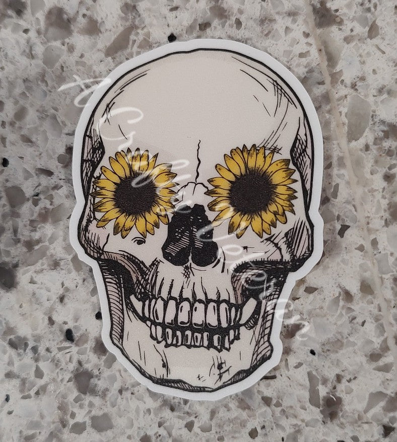 Skull and Sunflowers
