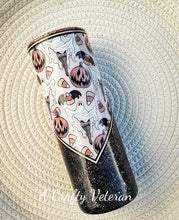 Load image into Gallery viewer, Fishnet Ghost 20oz- Vinyl and Glitter Tumbler
