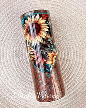 Load image into Gallery viewer, Sunflowers print 20oz- Vinyl and Foils Tumbler

