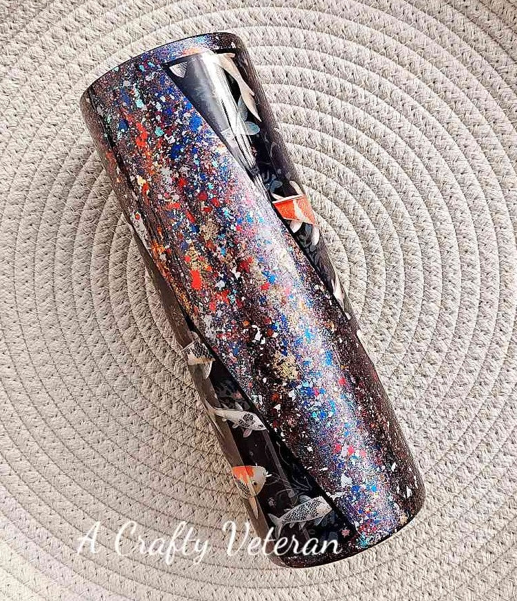 Koi Fish 20oz- Vinyl and Foils Tumbler- DV