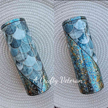 Load image into Gallery viewer, Mermaid Scales 20oz- Vinyl and Foils Tumbler- Tri
