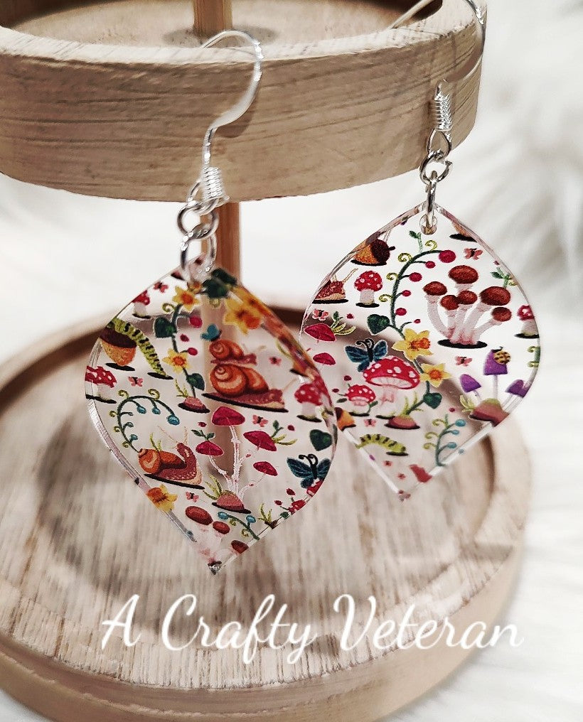 Snails & Mushroom Earrings